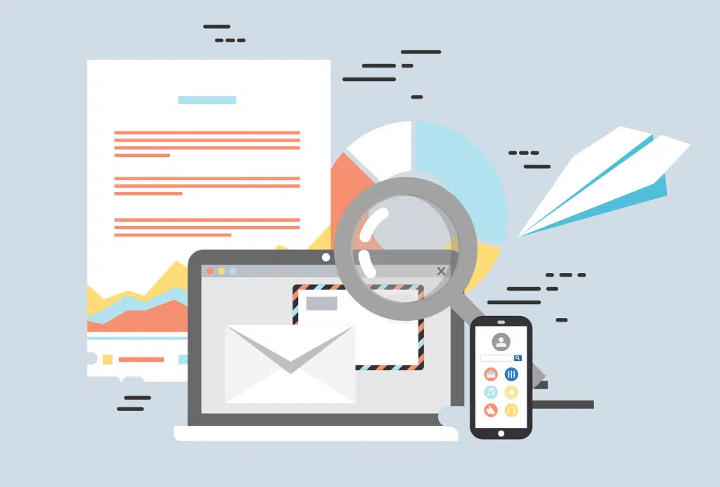 illustration de mail de prospection commerciale